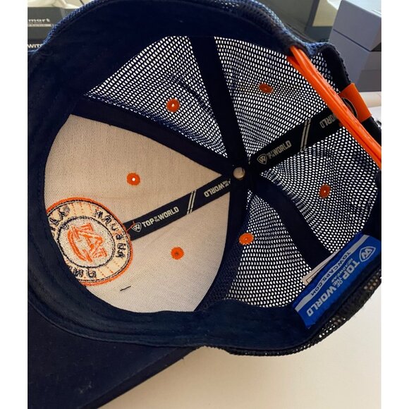 Auburn University Snapback Trucker Hat Mens OS Blue/Orange Tigers SEC Football - Picture 6 of 10